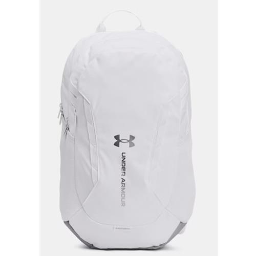 Under Armour Hustle 6.0 Team Backpack White, Mod Gray, Metallic Silver 1384673-100