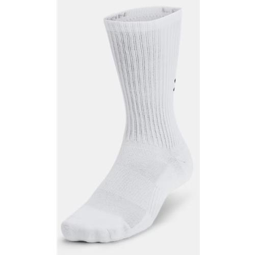 Under Armour Training White Cotton 6-Pack Crew Socks 1386315-100