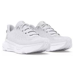 Under Armour Infinite Pro Women's Running Shoe in White/Distant Gray/Halo Gray 3027200-100